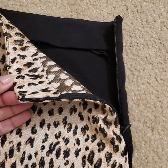 NWT Diane Von Furstenberg Emma Leopard Print Skirt- 12 - Picture 5 of 9